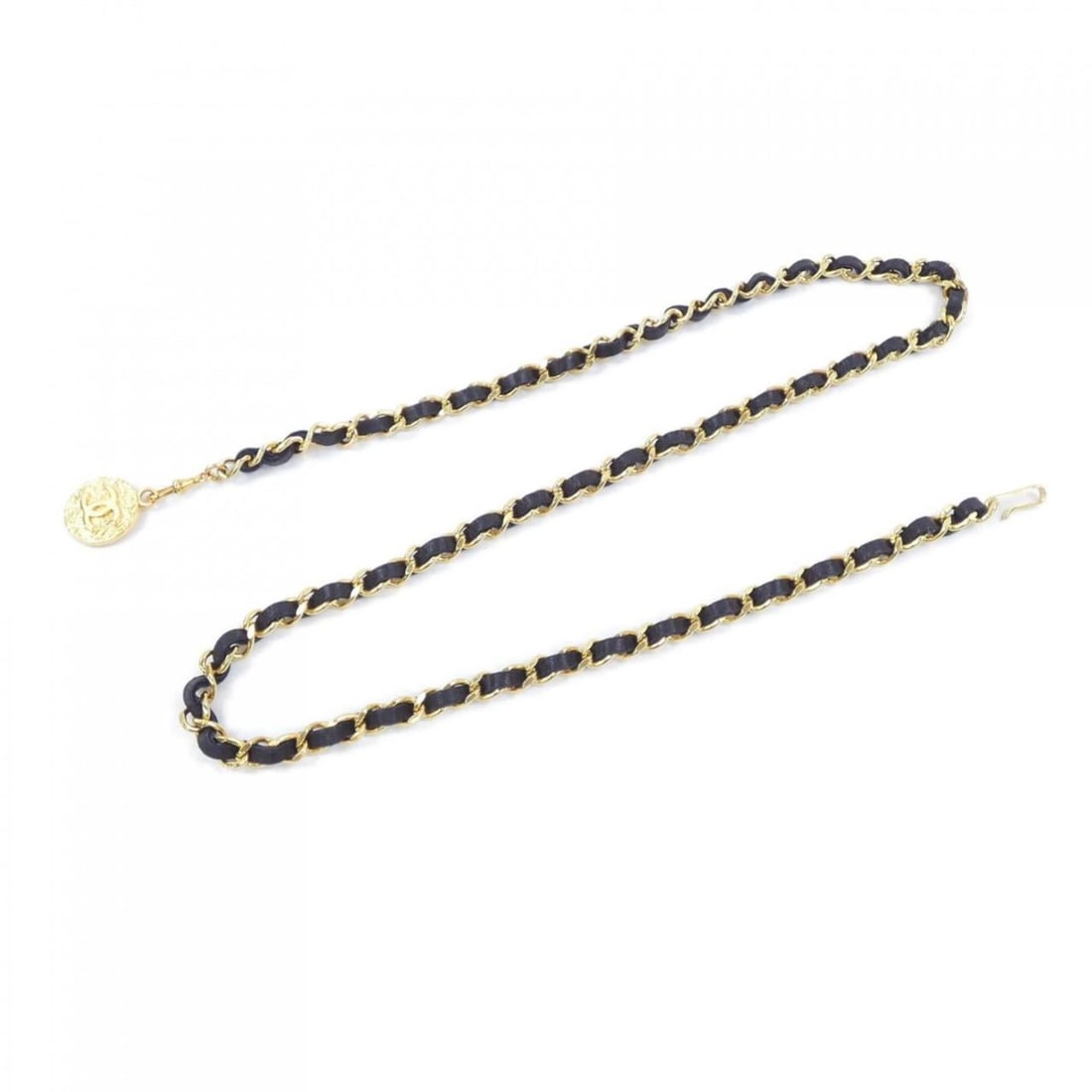 CHANEL belt: --- Catalog ---Category: SizeWidth: 1cm / 0.39''Length: 98cm / 38.58''Category: DesignType: Standard beltColor: Black, GoldGender: WomenMaterial (Strap): Leather Category: GeneralBrand: Chanel---