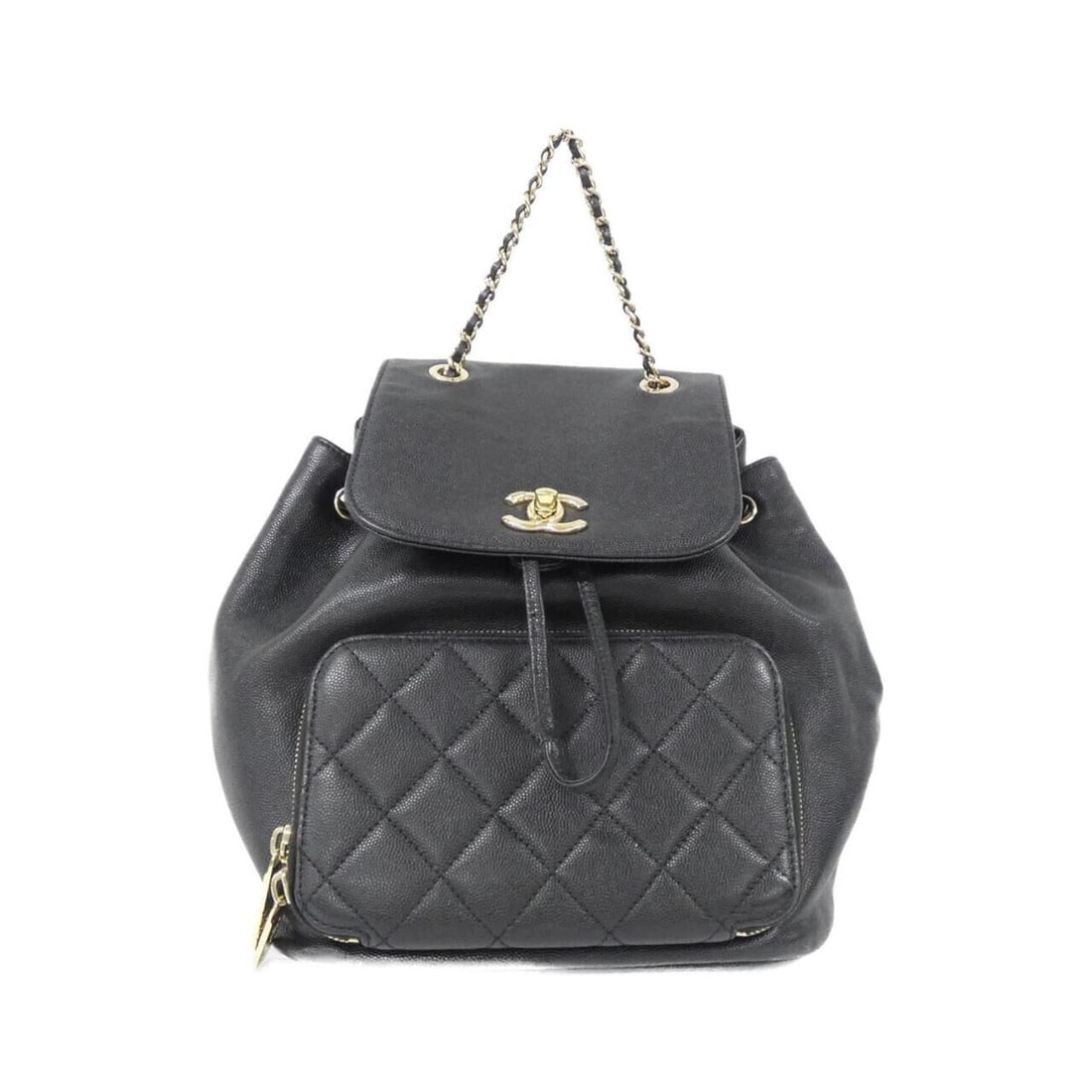 Chanel 93748 Backpack: --- Catalog ---Category: SizeSize (HxWxD): 25cm x 24cm x 14cm / 9.84'' x 9.44'' x 5.51''Category: DesignType: BackpackColor: BlackGender: WomenMaterial: Grained Calfskin Category: GeneralMPN: