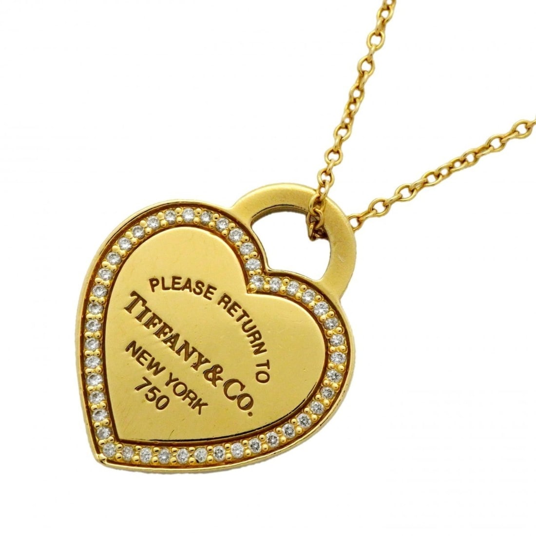 Tiffany Return to Heart Necklace in 18K Yellow Gold with Diamonds for Women (1 of 11)
