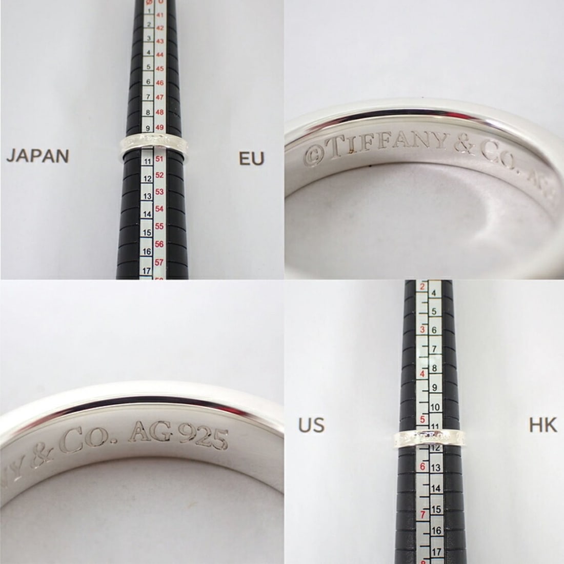 TIFFANY 925 1837 Narrow Ring, size 10 - 9