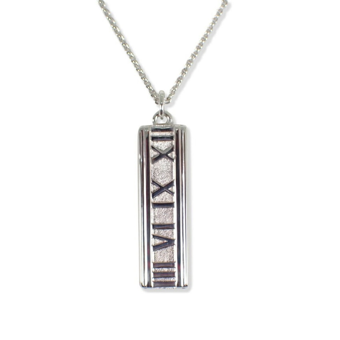 TIFFANY 925 Atlas pendant necklace: --- Catalog ---Category: SizePendant Size: 35mm x 10mm / 1.37'' x 0.39''Neck Circumference: 41 cm / 16.14''Category: DesignGender: WomenMaterial: Sterling silver 925Necklace Type: NecklaceCategory: