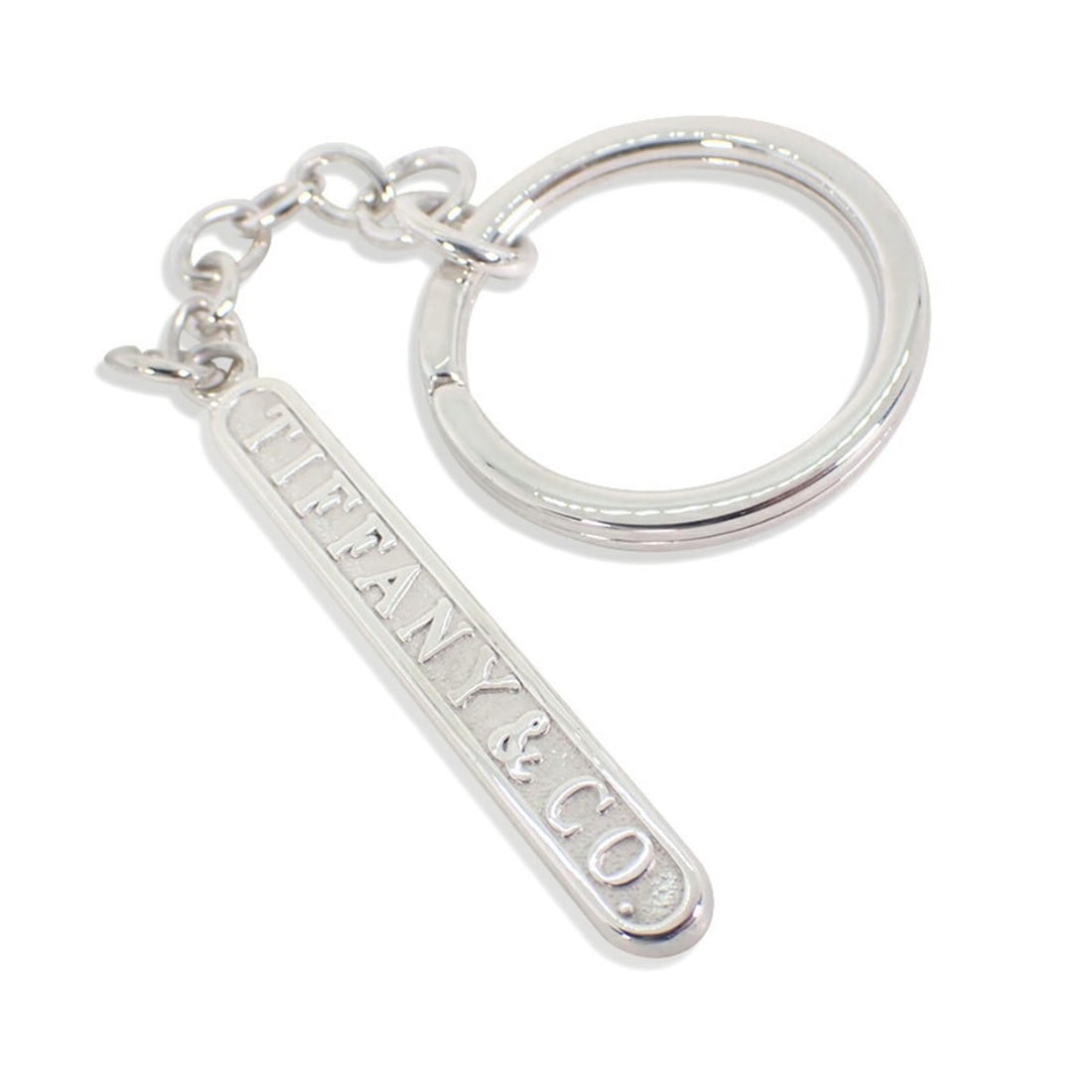 TIFFANY Tiffany Silver 925 Key Ring: --- Catalog ---Category: DesignType: KeyringGender: WomenMaterial: Sterling silver 925Category: GeneralBrand: Tiffany--- Item List ---Section: ConditionRanking: Rank A Used - A few traces of usage,