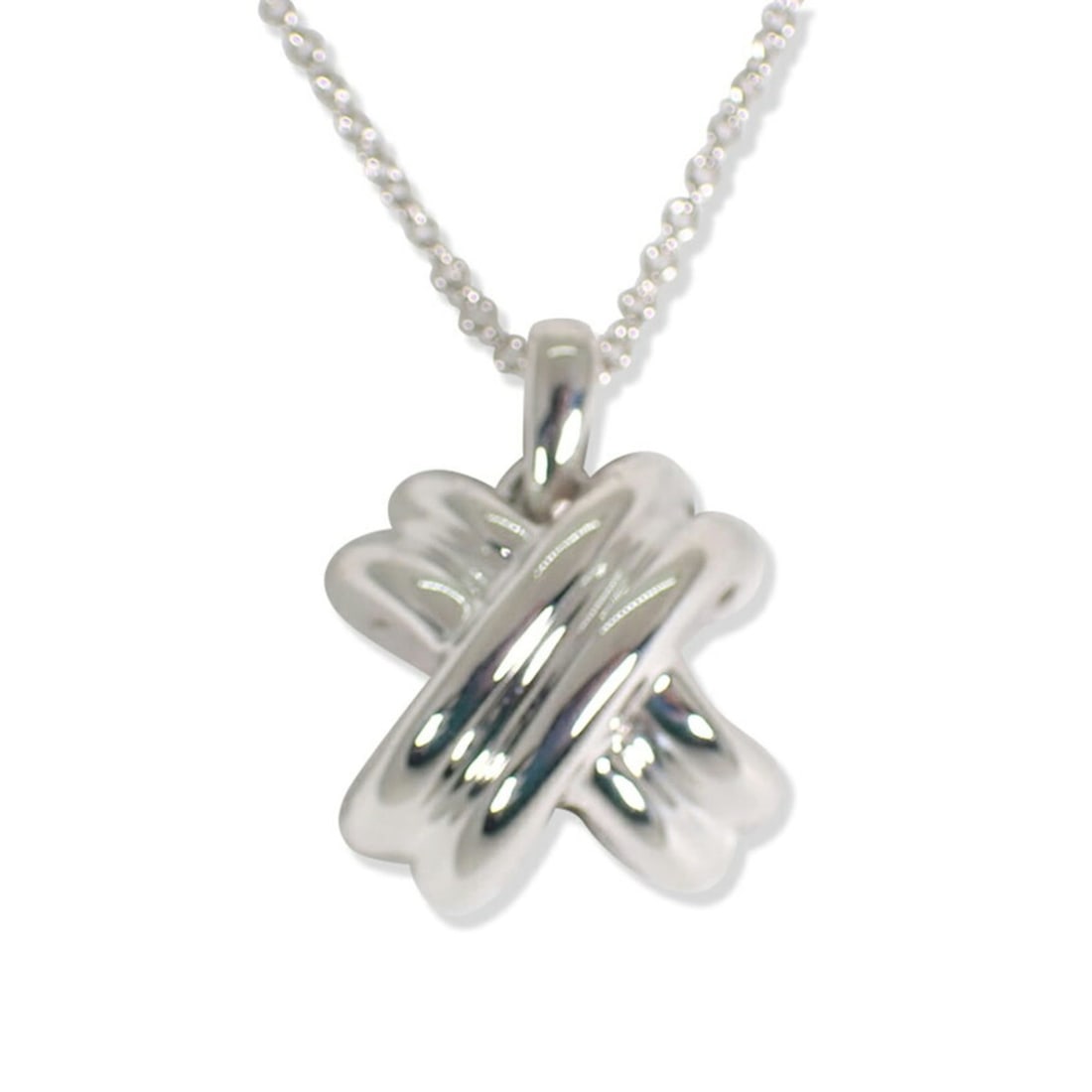 TIFFANY Tiffany 925 750 Signature Cross Pendant Necklace: --- Catalog ---Category: SizePendant Size: 15.6mm x 13.9mm / 0.61'' x 0.54''Neck Circumference: 41 cm / 16.14''Category: DesignGender: WomenMaterial: Sterling silver 925, Yellow gold (18K)Necklace Typ