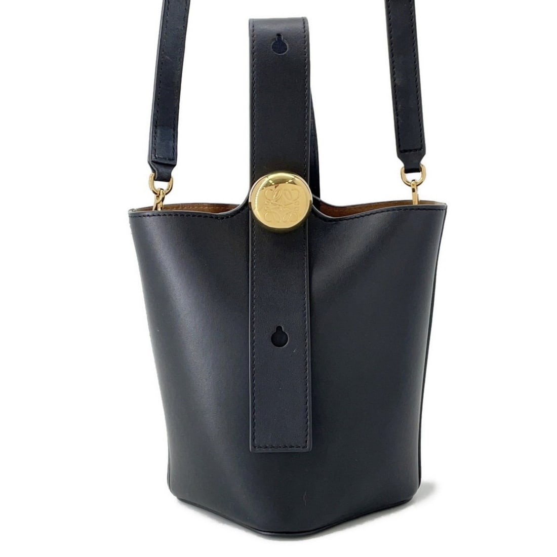 Loewe Pebble Bucket Bag Mini Leather AANBBBMX01 LOEWE 2-Way Shoulder Black (1 of 18)