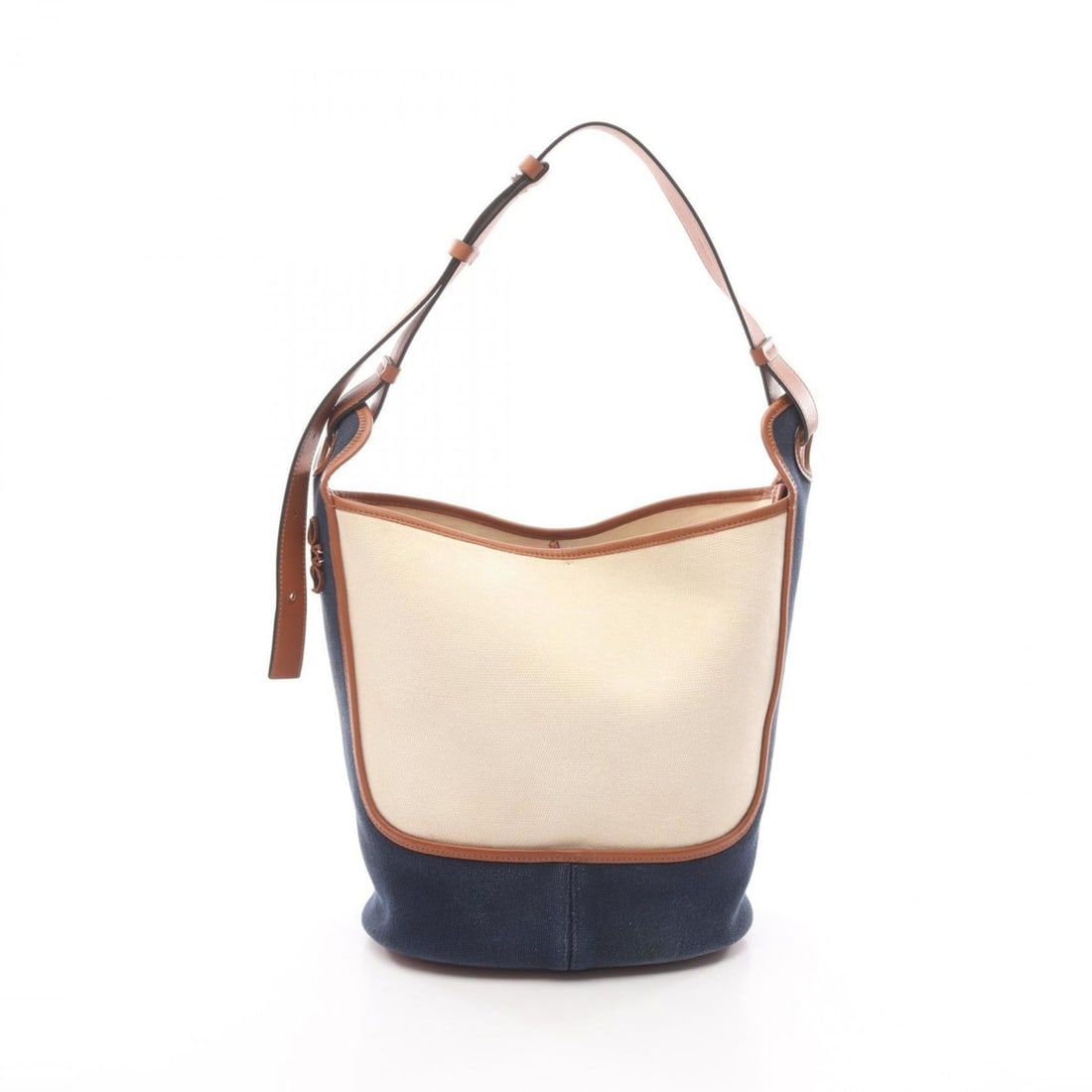 LOEWE Anagram Hobo Bag Shoulder Handbag Canvas Leather Women's Ivory Navy Brown: --- Catalog ---Category: SizeSize (HxWxD): 29cm x 13cm x 25.5cm / 11.41'' x 5.11'' x 10.03''Category: DesignType: Handbag, Shoulder bagColor: Brown, Ivory, NavyGender: WomenMaterial: Canvas , Leather