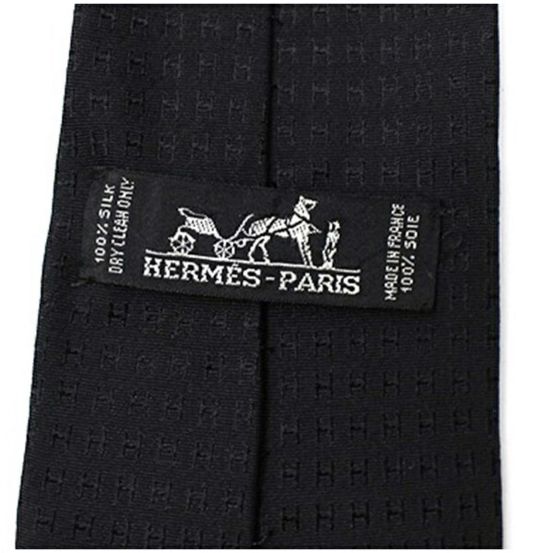 Hermes silk tie, H pattern, for men - 4