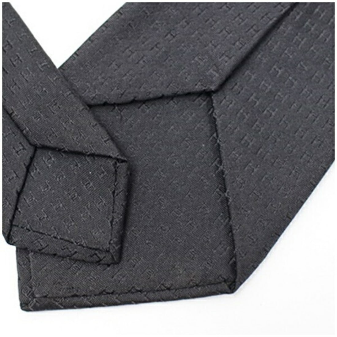 Hermes silk tie, H pattern, for men - 5