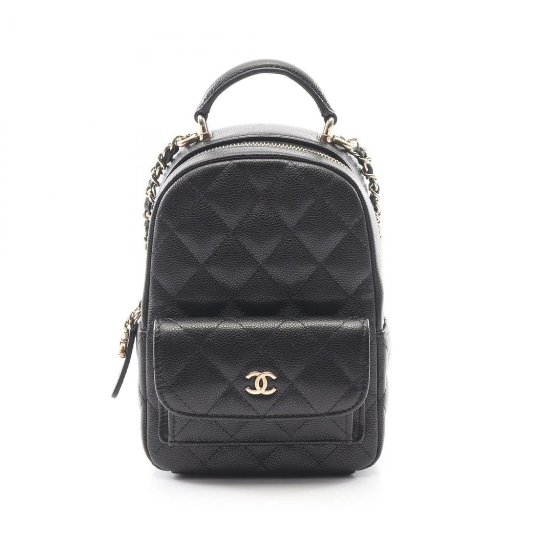 CHANEL Matelasse Backpack/Handbag in Calfskin Leather (Cowhide) for Women, Black (AP3753) (1 of 15)