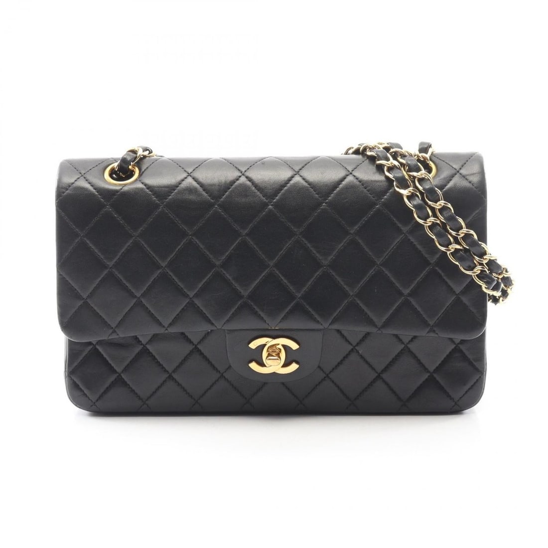 CHANEL Matelasse Double Flap Shoulder Bag/Handbag in Lambskin Leather, Black: --- Catalog ---Category: SizeSize (HxWxD): 16cm x 25cm x 6.5cm / 6.29'' x 9.84'' x 2.55''Category: DesignType: Handbag, Shoulder bagColor: BlackGender: WomenMaterial: Leather Leather/Fur Type: Lambski
