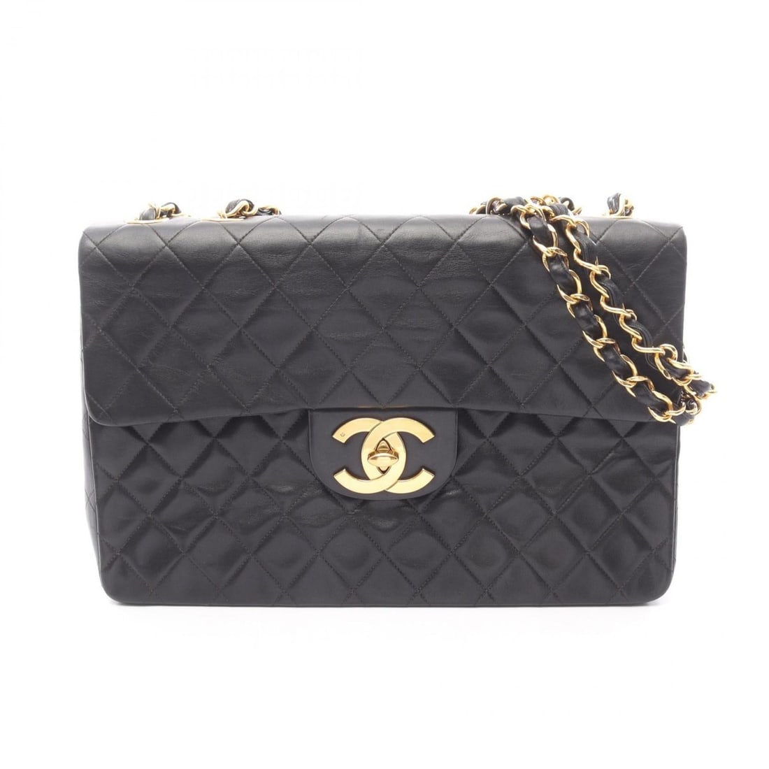 CHANEL Deca Matelasse 34 Shoulder Bag/Handbag in Lambskin Leather, Women's, Black (1 of 15)