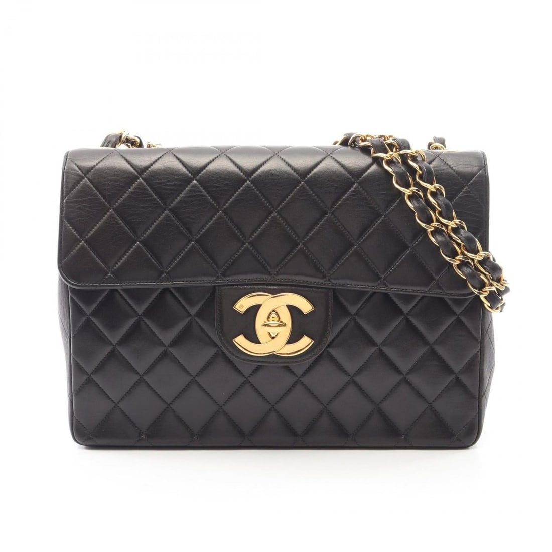 CHANEL Deca Matelasse 30 Single Flap Shoulder Bag/Handbag in Lambskin Leather, Black: --- Catalog ---Category: SizeSize (HxWxD): 21cm x 30cm x 8cm / 8.26'' x 11.81'' x 3.14''Category: DesignType: Handbag, Shoulder bagColor: BlackGender: WomenMaterial: Leather Leather/Fur Type: Lambskin