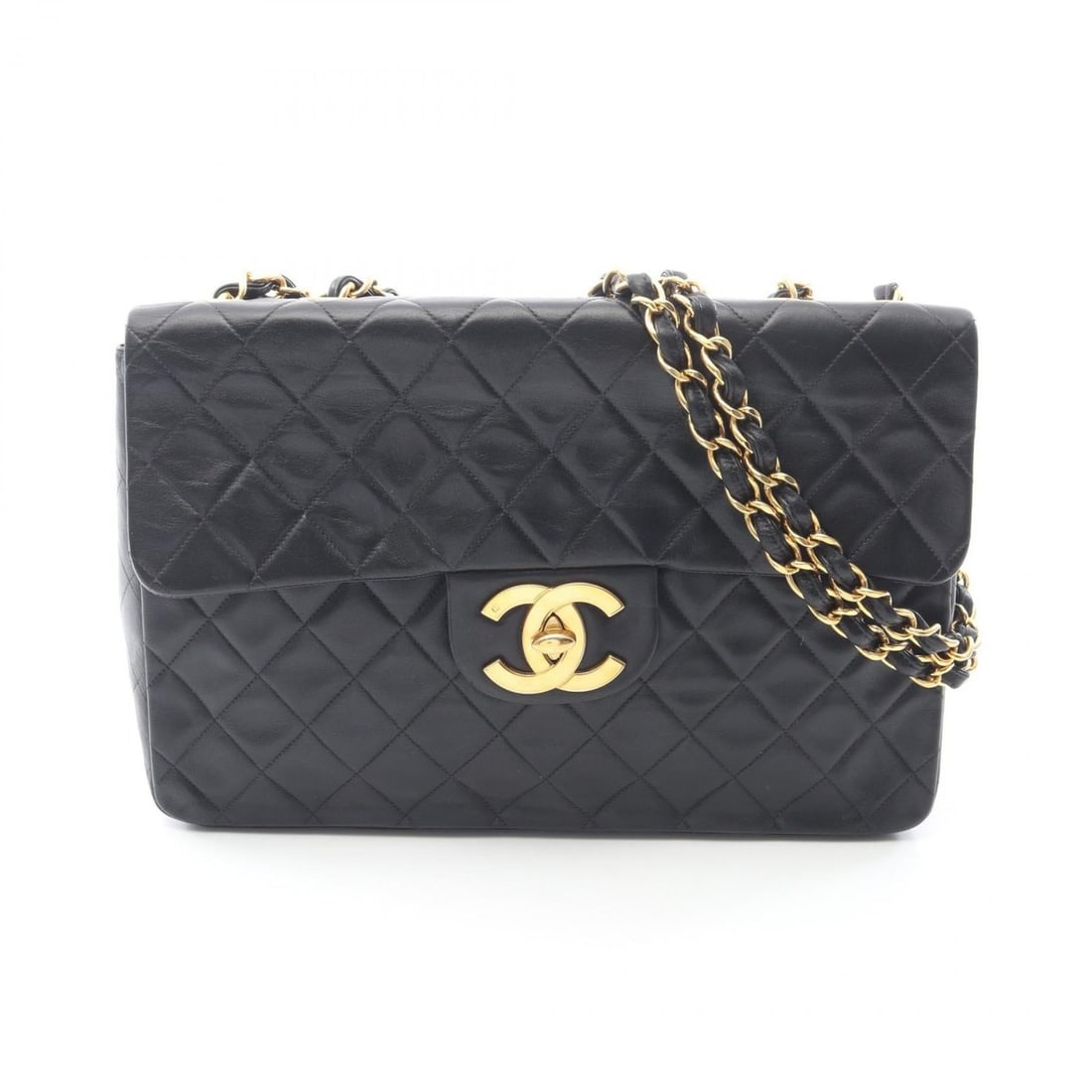 CHANEL Deca Matelasse 34 Shoulder Bag/Handbag in Lambskin Leather, Women's, Black: --- Catalog ---Category: SizeSize (HxWxD): 22cm x 34cm x 10cm / 8.66'' x 13.38'' x 3.93''Category: DesignType: Handbag, Shoulder bagColor: BlackGender: WomenMaterial: Leather Leather/Fur Type: Lambski