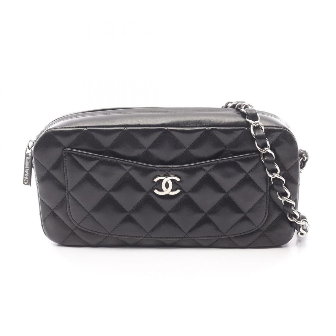 CHANEL Matelasse Shoulder Bag, Handbag, Lambskin Leather, Women's, Black, A29857: --- Catalog ---Category: SizeSize (HxWxD): 12.5cm x 24cm x 5.5cm / 4.92'' x 9.44'' x 2.16''Category: DesignType: Handbag, Shoulder bagColor: BlackGender: WomenMaterial: Leather Leather/Fur Type: Lambs