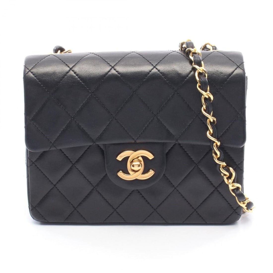 CHANEL Mini Matelasse Shoulder Bag/Handbag in Lambskin Leather, Black (1 of 13)
