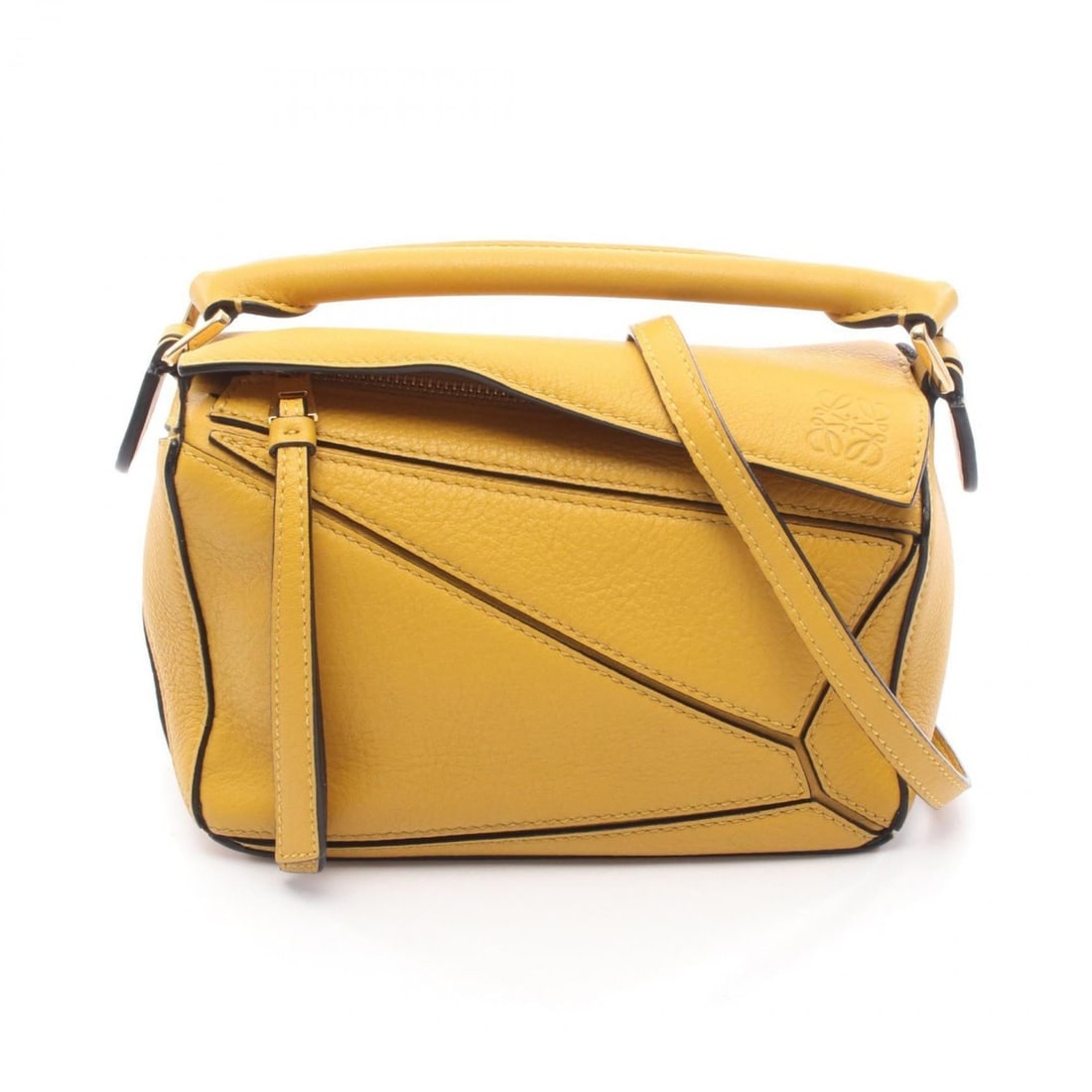 LOEWE Puzzle Bag Mini Handbag, Leather, Women's, Yellow (1 of 13)