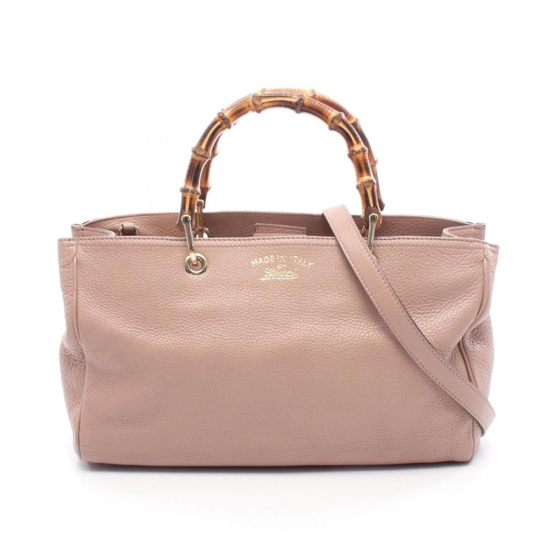 Gucci Bamboo Shopper Medium Tote Bag, Leather, Pink, Women's, 323660 (1 of 10)