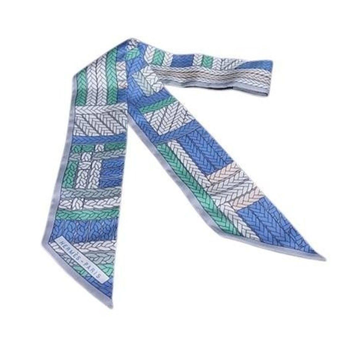 HERMES TRESS H Ribbon Scarf/Muffler in Multicolor Silk, Women's (1 of 9)