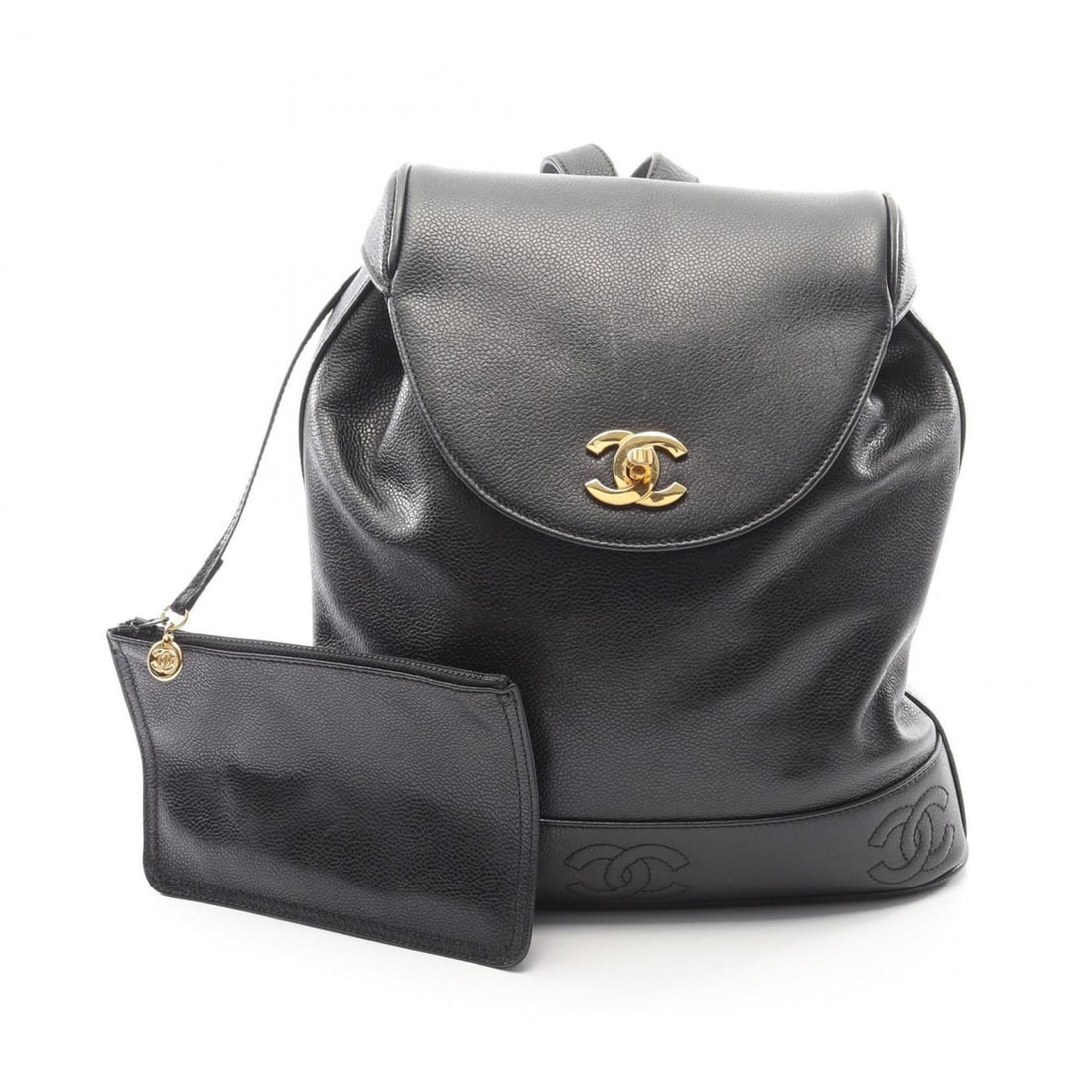CHANEL Triple Coco Mark Backpack/Handbag in Caviar (Grained Calfskin) for Women Black (1 of 16)
