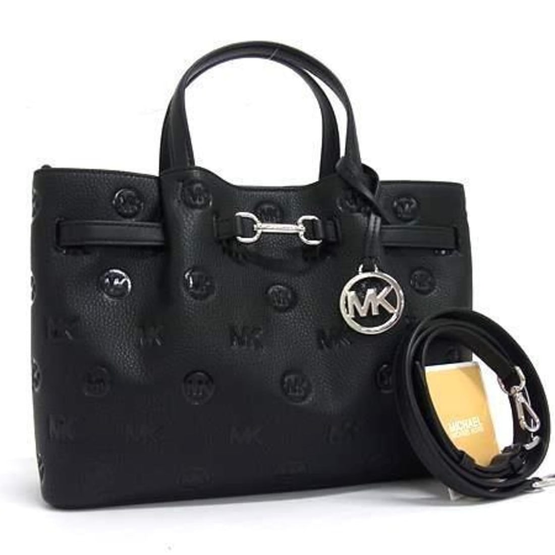MICHAEL KORS CARSON Center Zip Satchel Small, 35S5G2ZS5T1, Black Leather, Women's (1 of 15)