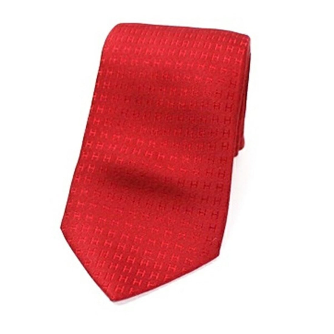 Hermes silk tie, H pattern, slim fit, for men: --- Catalog ---Category: SizeWidth: 8cm / 3.14''Category: DesignType: CravatColor: Red colorGender: MenMaterial: Silk Category: GeneralBrand: Hermes--- Item List ---Section: ConditionRanking: Rank A U
