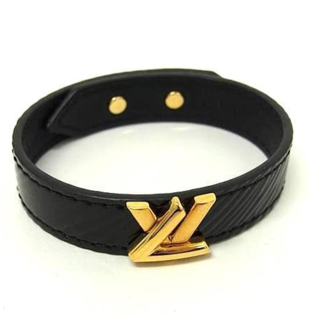 LOUIS VUITTON Louis Vuitton LV Twist Bracelet M6444 Black Epi Electric for Men and Women (1 of 17)