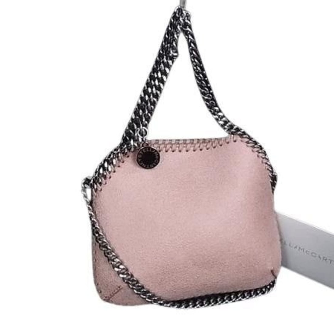 STELLA McCARTNEY Falabella Tiny Handbag in Pink Eco-Leather for Women: --- Catalog ---Category: SizeSize (HxWxD): 14cm x 17.5cm x 5cm / 5.51'' x 6.88'' x 1.96''Category: DesignType: Handbag, Shoulder bag, Tote bagColor: PinkGender: WomenClosure: MagnetMaterial: Leather C