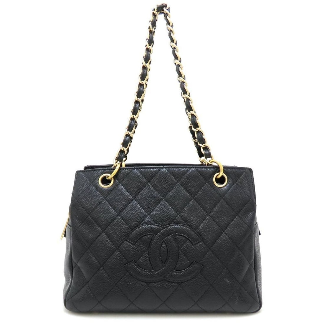 CHANEL Petit Timeless PTT Matelasse Chain Shoulder Bag A18004 in Caviar Leather, Black, Women's,: --- Catalog ---Category: SizeSize (HxWxD): 19cm x 25cm x 13cm / 7.48'' x 9.84'' x 5.11''Category: DesignType: Shoulder bagColor: BlackGender: WomenClosure: ZipperMaterial: Grained Calfskin Hardware Co