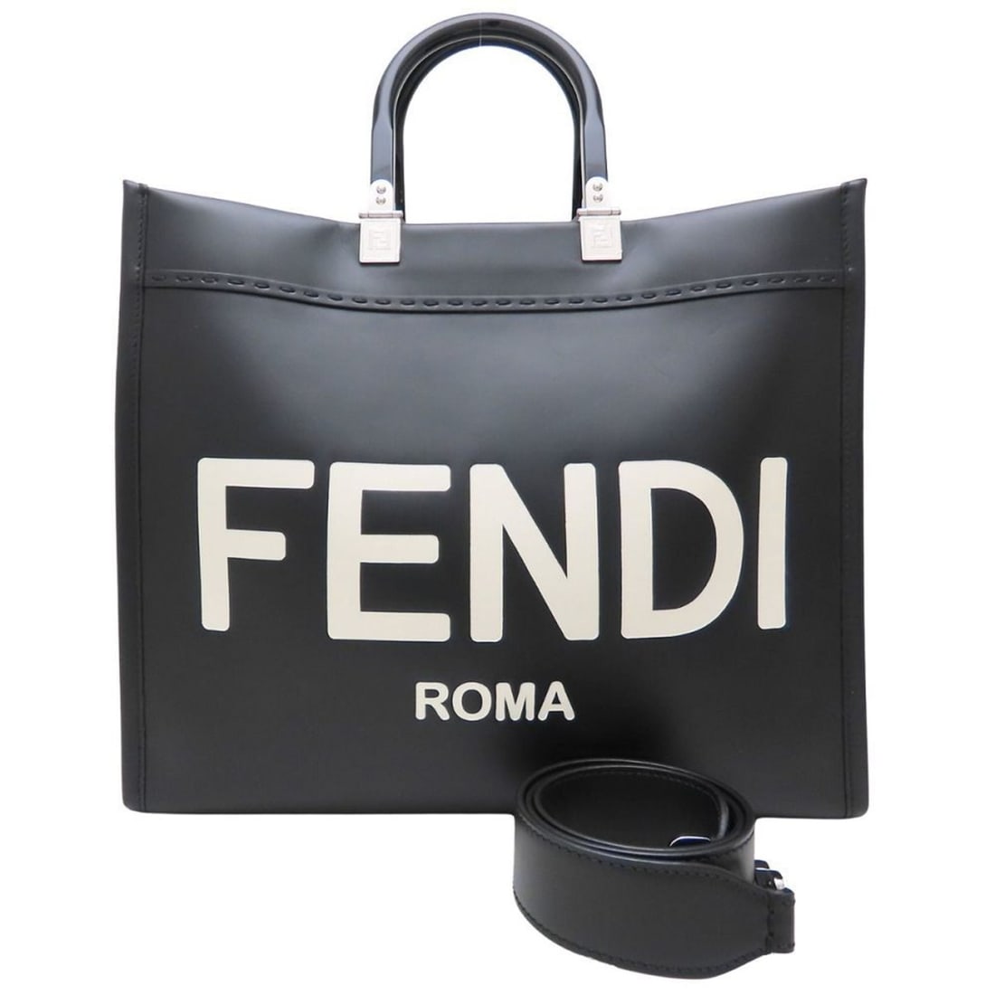 FENDI Sunshine Medium 2-Way Tote Bag (Black, Men's/Women's) 8BH386-ABVL (353127) (1 of 19)