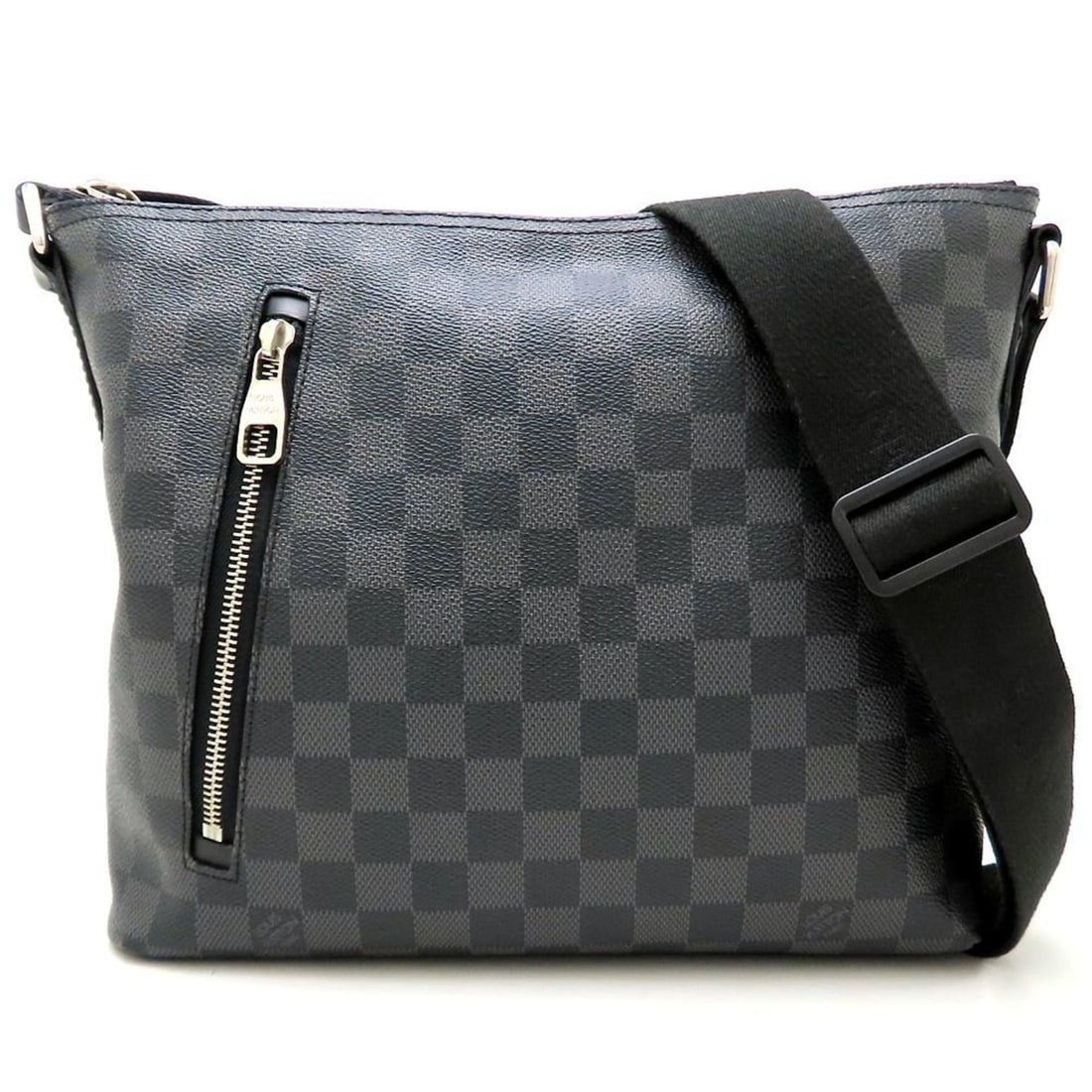 LOUIS VUITTON Damier Graphite Mick PM N41211 Shoulder Bag in Gray and Black, Men's, 353106 (1 of 16)