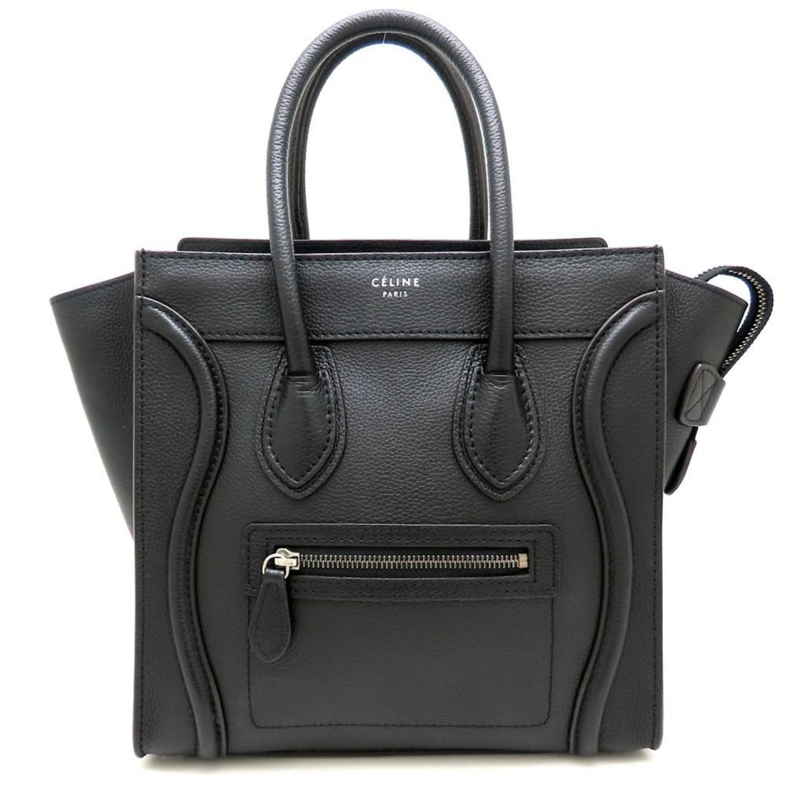 CELINE Luggage Micro Shopper 167793 Handbag in Black Leather, Women's, 353130 (1 of 18)