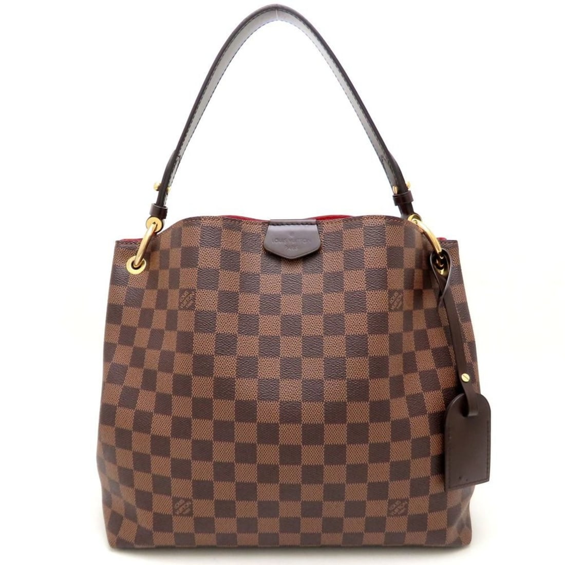 LOUIS VUITTON Damier Graceful PM N44044 Ebene Shoulder Bag for Women, 353108: --- Catalog ---Category: SizeSize (HxWxD): 26cm x 30cm x 11cm / 10.23'' x 11.81'' x 4.33''Category: DesignType: Shoulder bagColor: EbeneGender: WomenClosure: MagnetMaterial: Canvas Category: GeneralLi