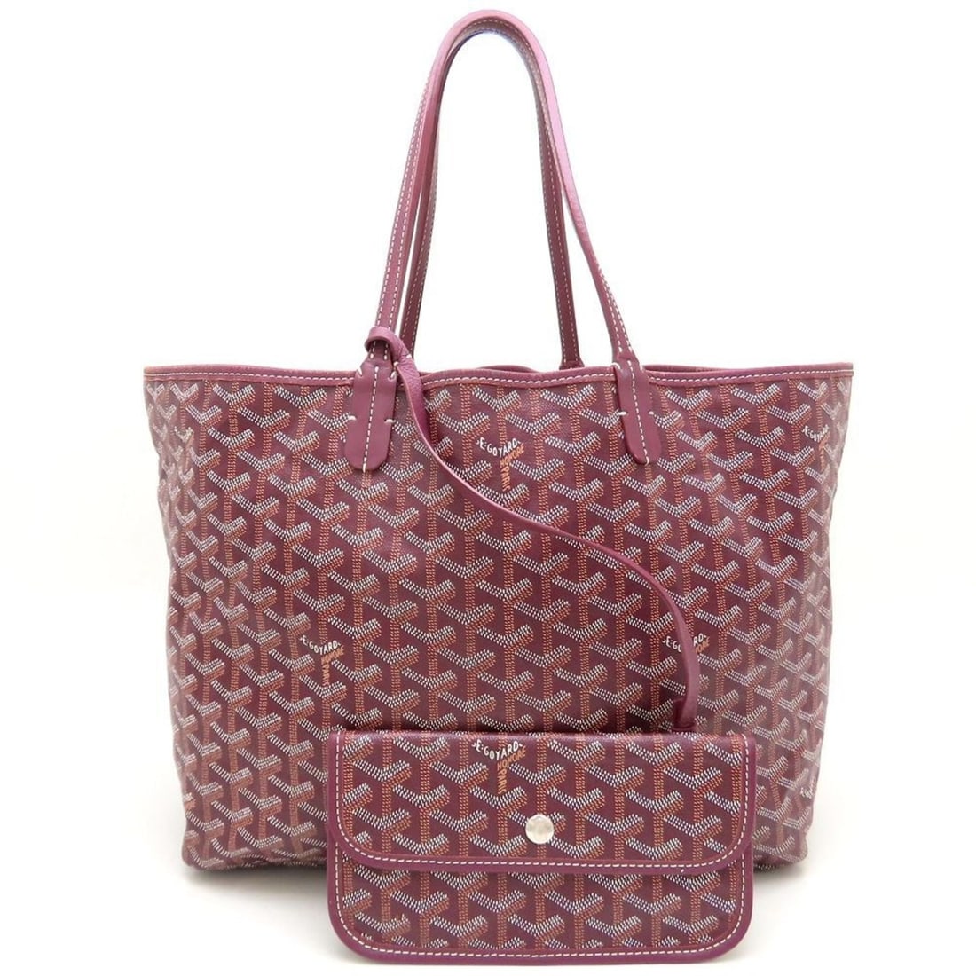 GOYARD Saint Louis PM Tote Bag, Coated Canvas and Leather, Burgundy, Women's, 353131: --- Catalog ---Category: SizeSize (HxWxD): 27cm x 47cm x 14cm / 10.62'' x 18.5'' x 5.51''Category: DesignType: Tote bagColor: BurgundyGender: WomenClosure: OpenMaterial: Coated canvas , Leather Catego