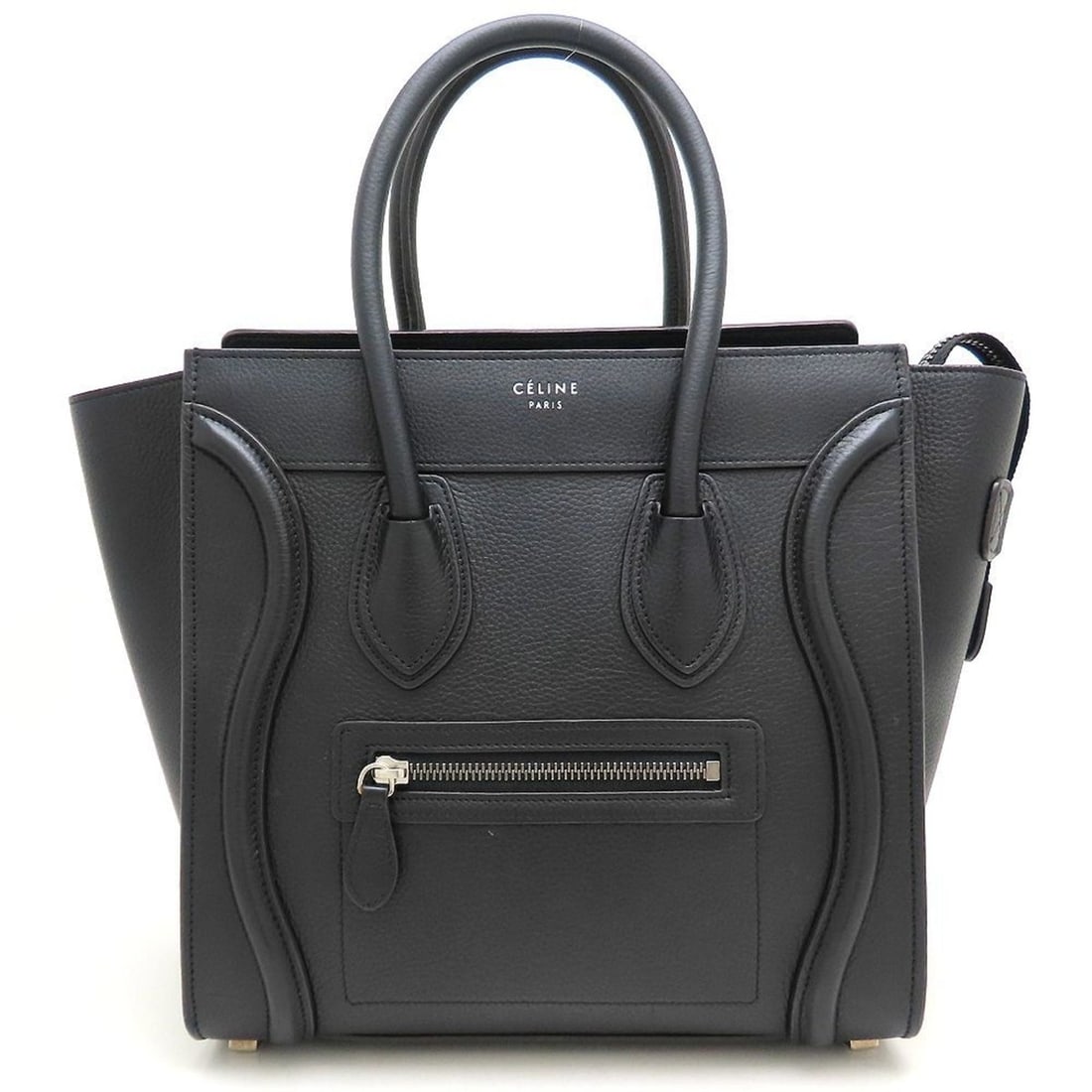 CELINE Luggage Micro Shopper 167793 Leather Handbag Black Women's 353129 (1 of 20)