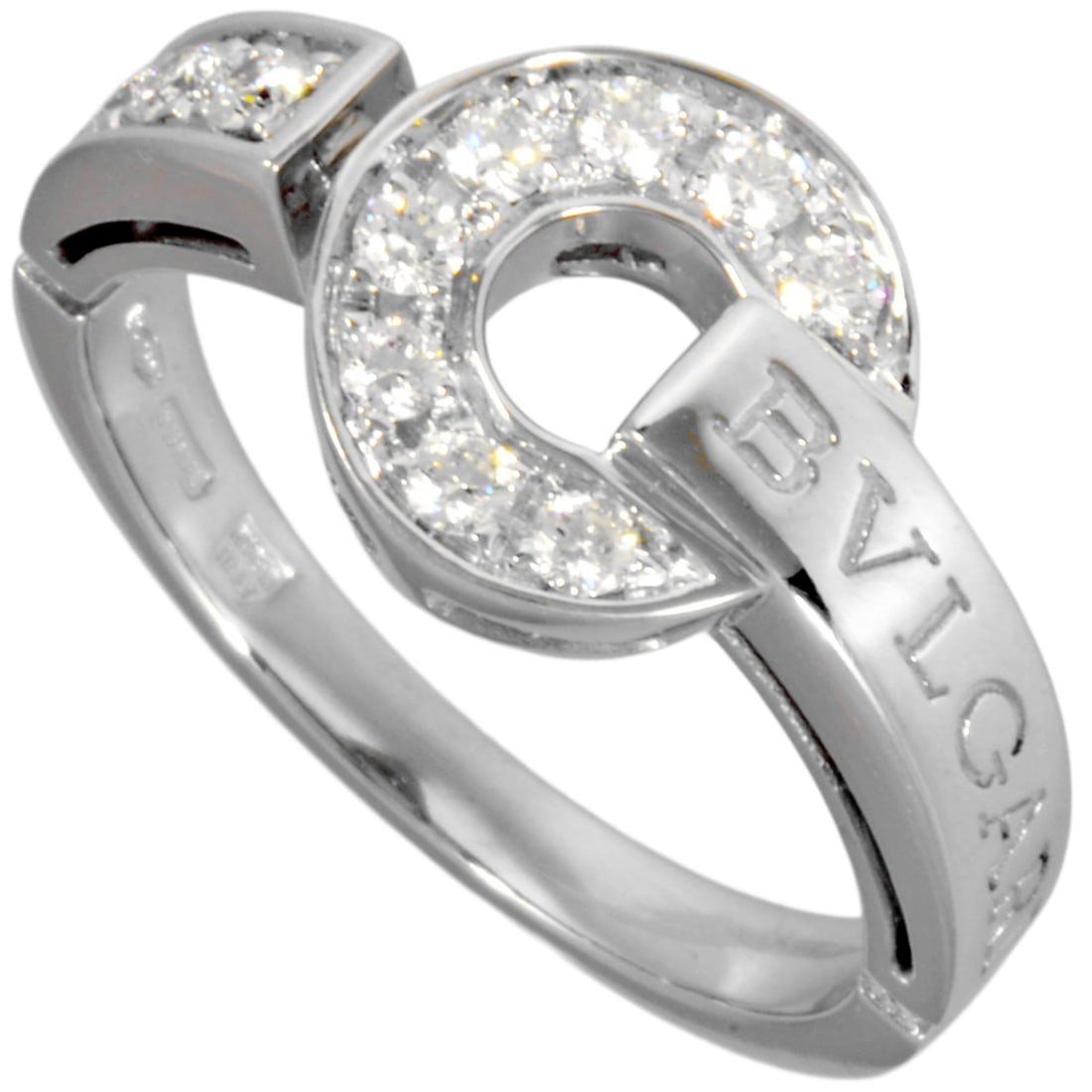 BVLGARI Ring with Diamonds, Approx. 1.5g, 18K White Gold, 5.8g: --- Catalog ---Category: SizeJP Size: 13.5US Size: 6.5Category: DesignType: Band ringStone: DiamondMaterial: White gold (18K)Category: GeneralBrand: Bvlgari--- Item List ---Section: ConditionRanking: