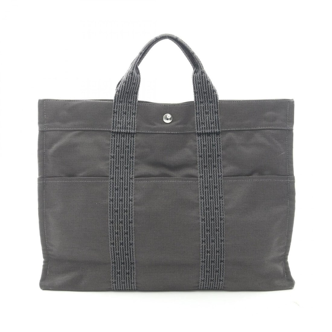 Hermes Hermès Air Line MM Tote Bag, Canvas/Nylon Canvas, Men's/Women's, Gray (1 of 11)