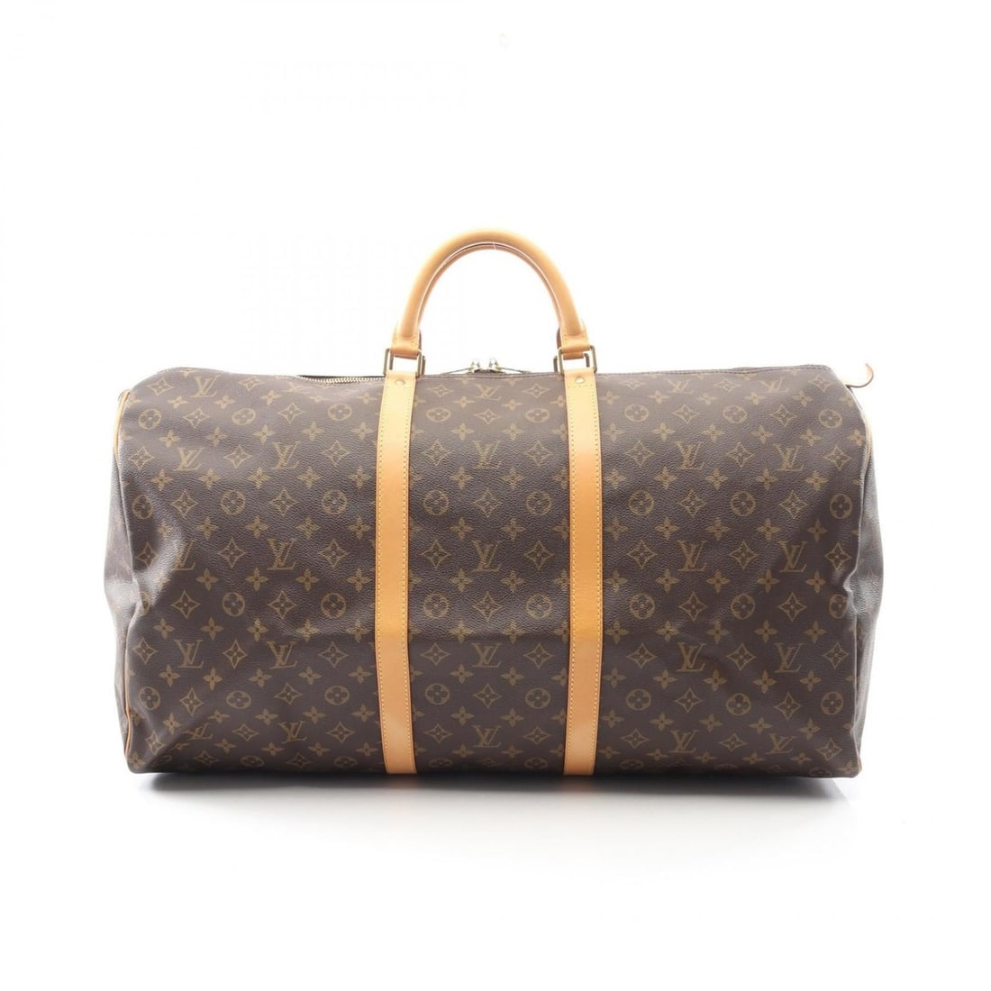 Louis Vuitton Keepall 60 Boston Bag, Handbag, Coated Canvas and Leather, Monogram, Men's Women's,: --- Catalog ---Category: SizeSize (HxWxD): 33cm x 60cm x 26cm / 12.99'' x 23.62'' x 10.23''Category: DesignType: Boston bag, HandbagColor: BrownGender: Men,WomenMaterial: Coated canvas , Leather Categ