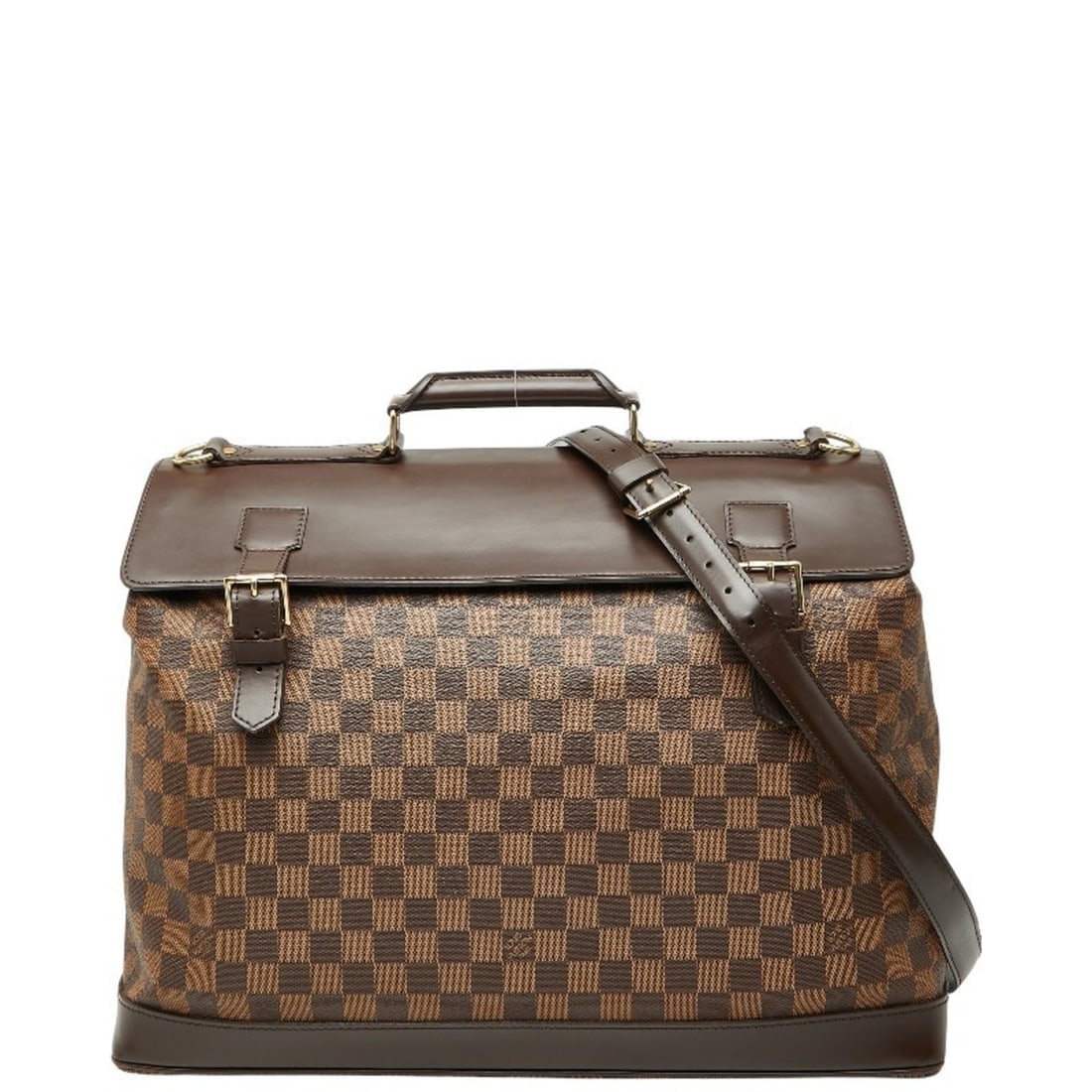 Louis Vuitton Damier Ebene West End PM Boston/Shoulder Bag, 2-Way, N41130, Brown Leather, Women's, (1 of 14)