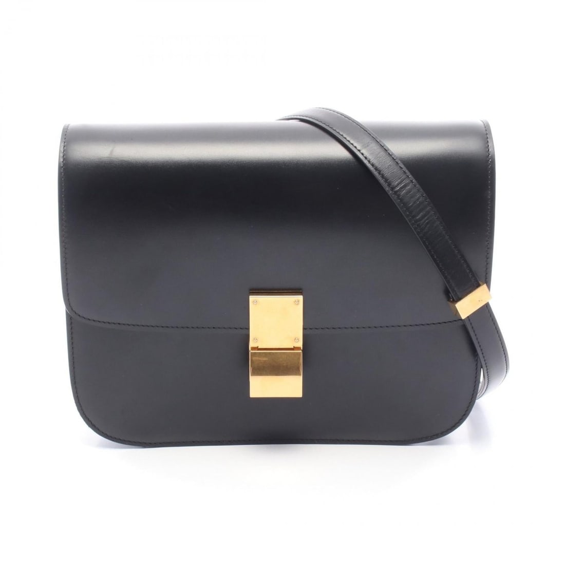 Celine Classic Box Medium Shoulder Bag, Leather, Women's, Black, 164173DLS (1 of 13)