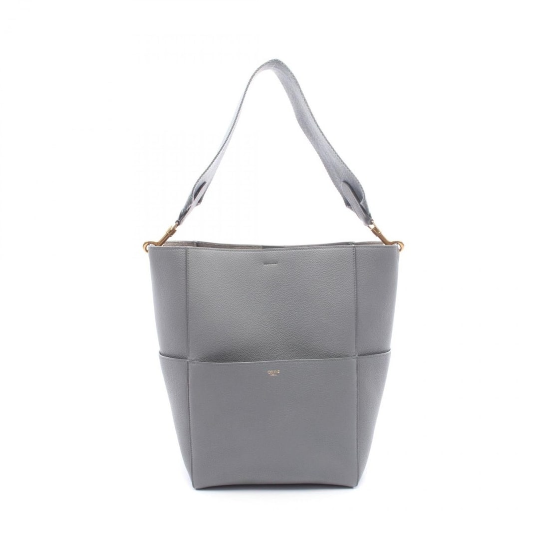 Celine Sangle Bucket Small Shoulder Bag/Handbag in Leather, Women's, Gray (1 of 14)
