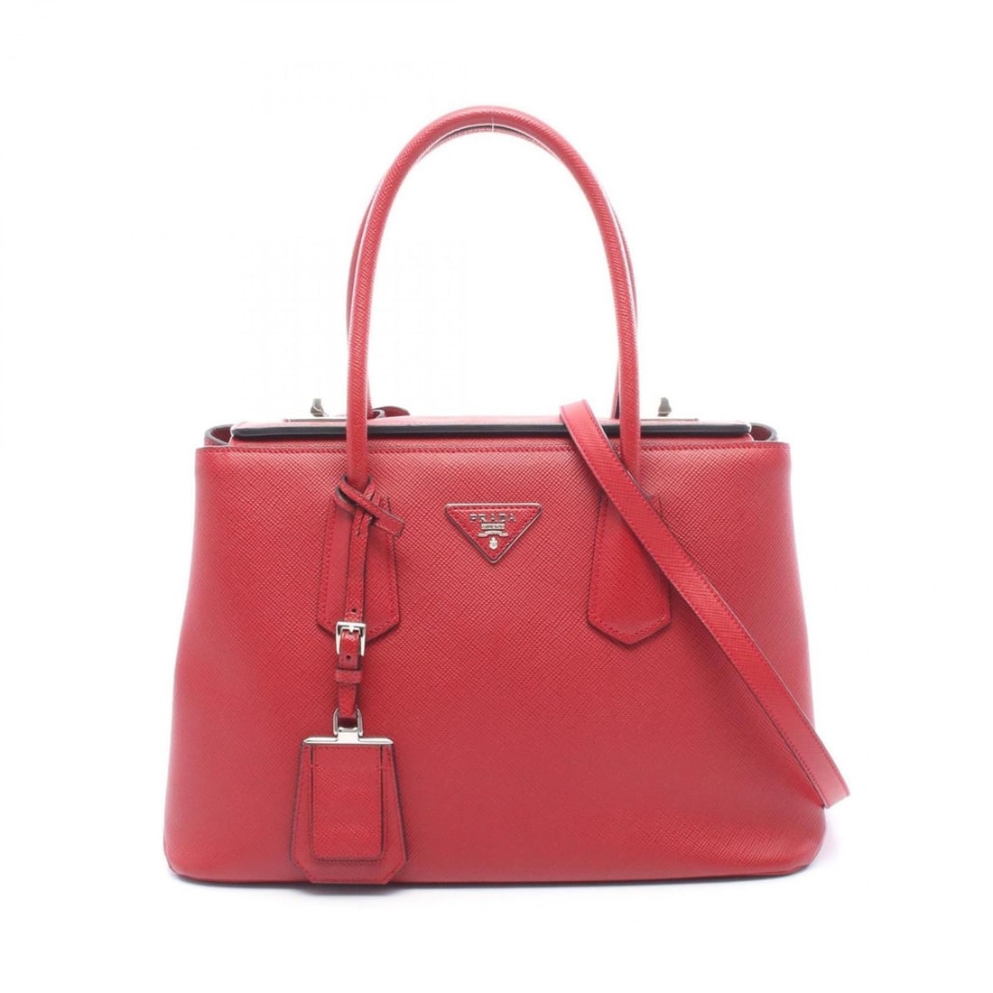 Prada Saffiano Leather Handbag for Women, Red (1 of 12)
