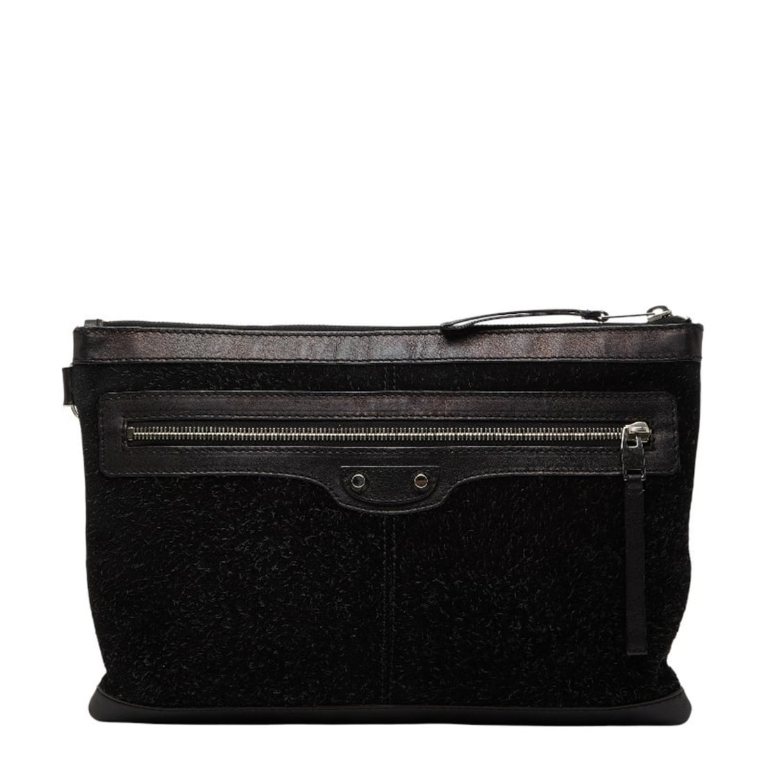Balenciaga Classic Clip M Clutch Bag/Second Bag 273022 Black Suede Leather Men's BALENCIAGA: --- Catalog ---Category: SizeSize (HxWxD): 22cm x 31cm x 2cm / 8.66'' x 12.2'' x 0.78''Category: DesignType: Clutch bagColor: BlackGender: MenClosure: ZipperMaterial: Suede , Leather Category: General