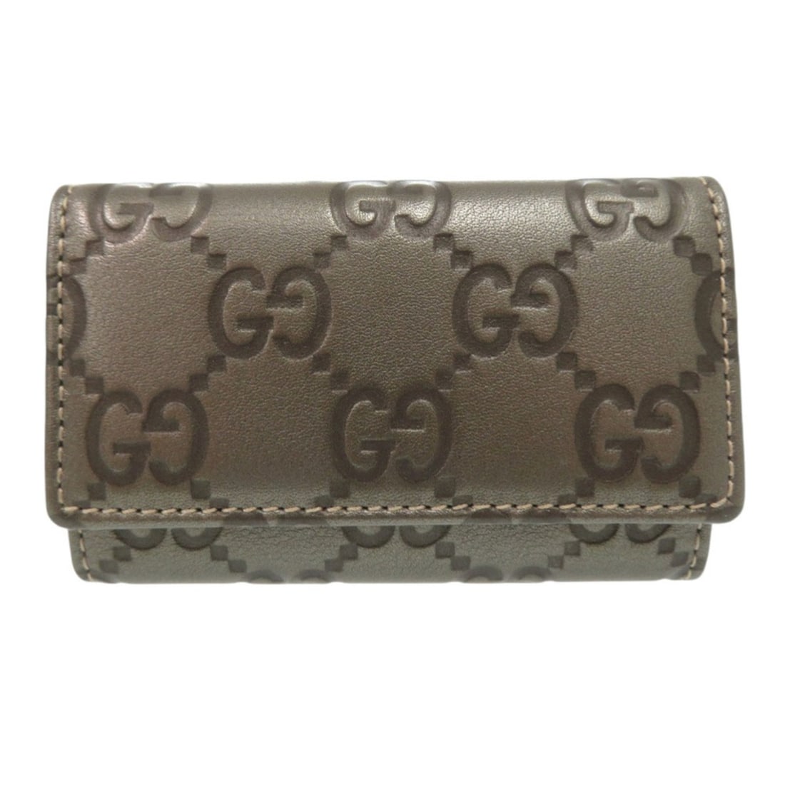 Excellent condition Gucci Guccissima GG pattern 1380930416 Leather Metallic Khaki with Gold Hardware (1 of 18)