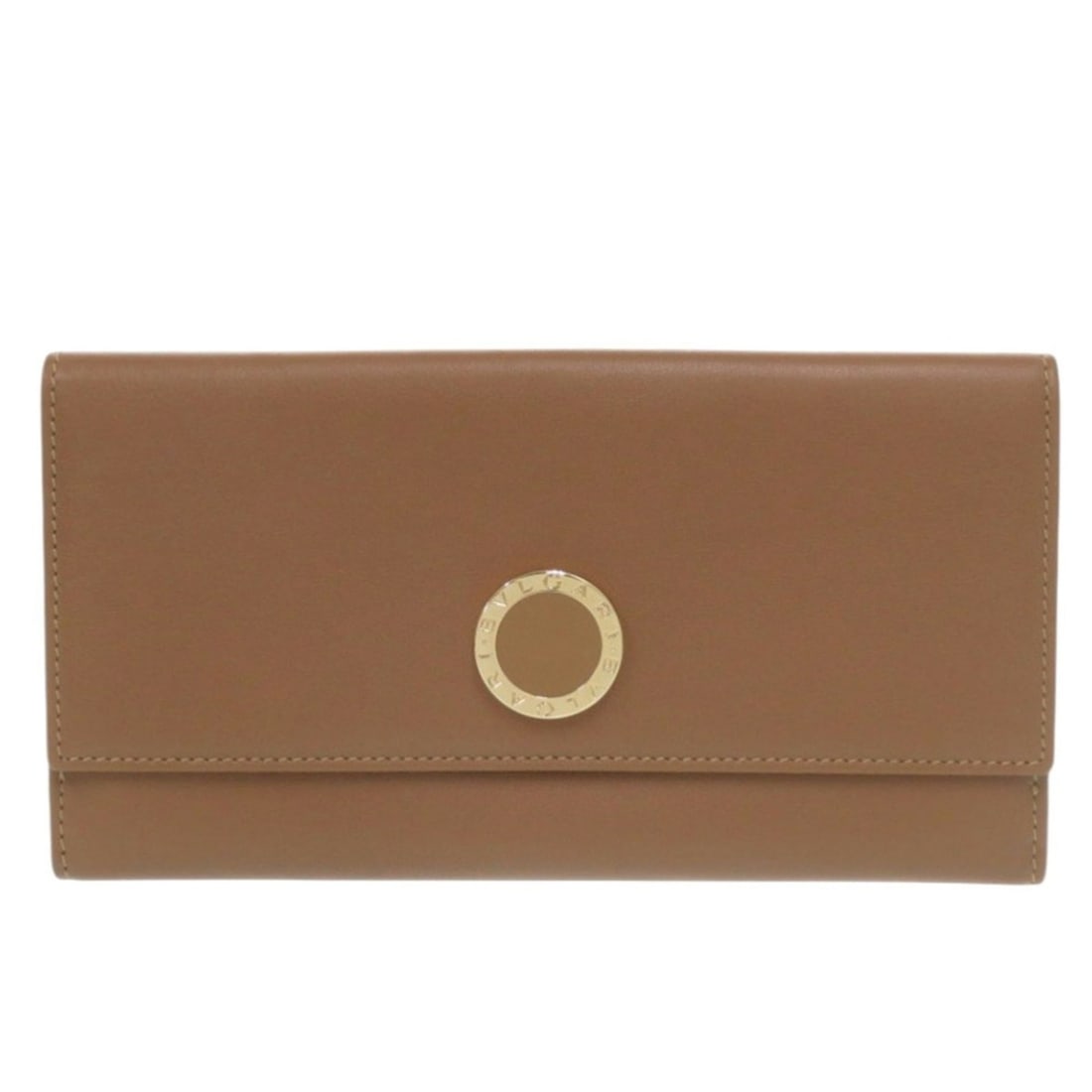 Like new Bvlgari Colore Double-Hook Tri-Fold Long Wallet 33385 Brown Leather 0920BVLGARI (1 of 15)