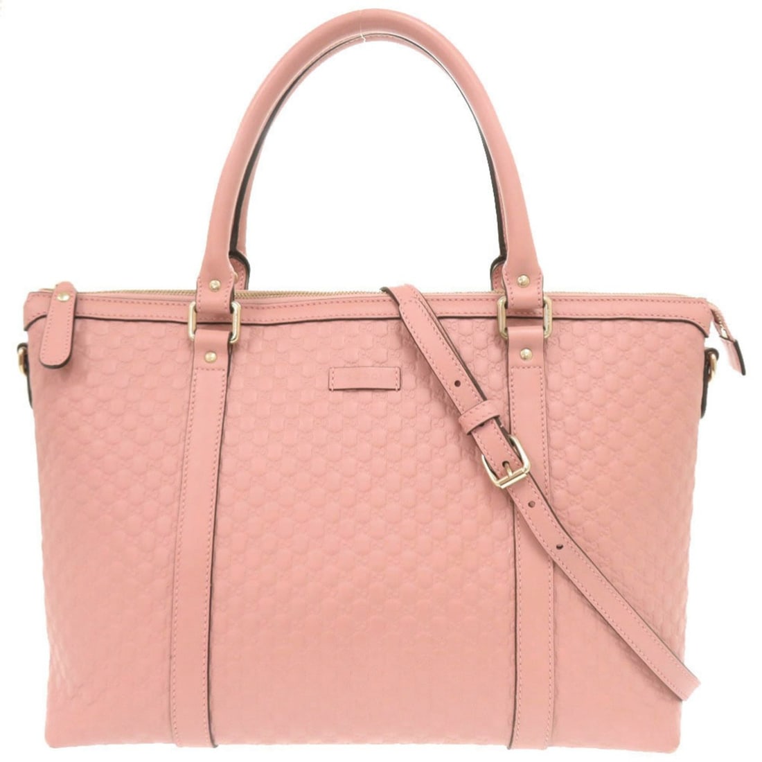 Gucci Micro Guccissima 449655 Leather Pink 2-Way Handbag Tote Bag Shoulder 0233GUCCI (1 of 14)