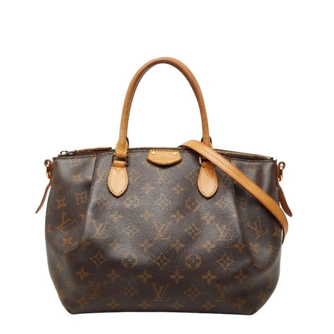 Louis Vuitton Monogram Turen PM Handbag/Shoulder Bag 2WAY M48813 Brown Leather Women's LOUIS VUITTON (1 of 16)