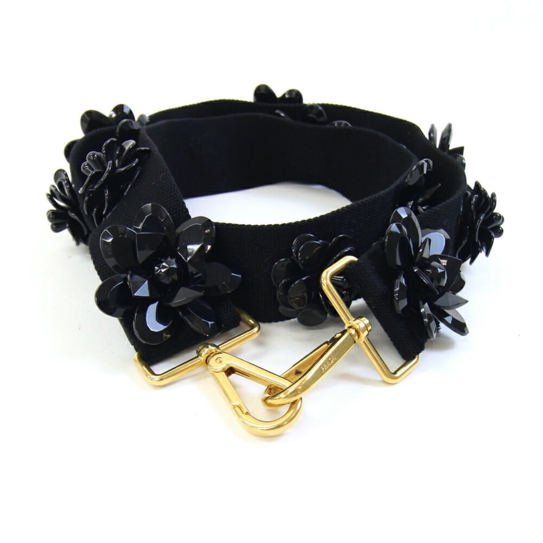 Prada Black Canvas Shoulder Strap with Replacement for Bag Floral Design Women: --- Catalog ---Category: SizeHandle/Strap Length: 111cm / 43.7''Category: DesignType: StrapColor: BlackGender: WomenMaterial: CanvasCategory: GeneralBrand: Prada--- Item List ---Section: ConditionRank