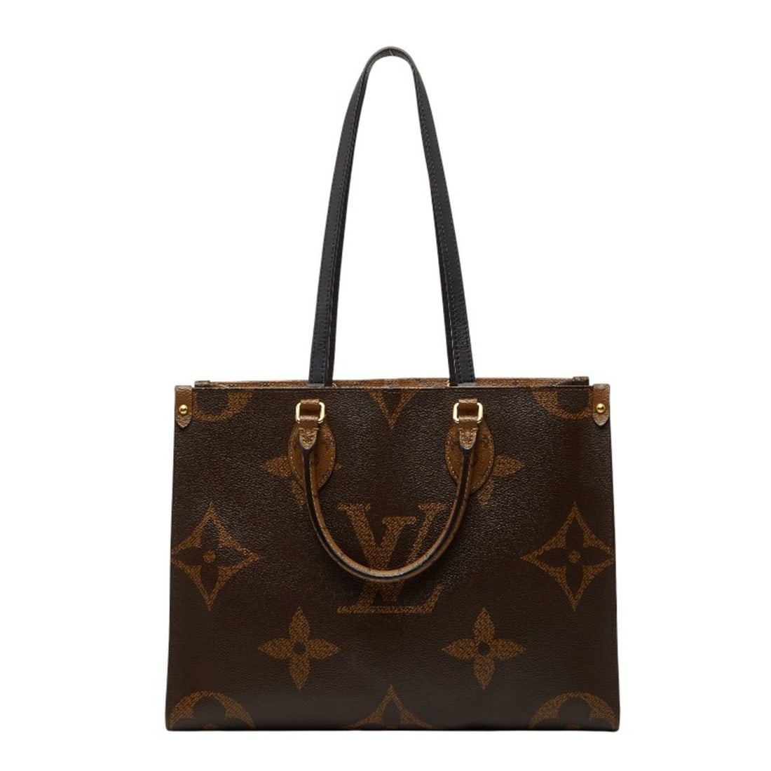 Louis Vuitton Monogram Giant Reverse On-the-Go MM Handbag/Shoulder Bag M45321 Brown Leather Women's: --- Catalog ---Category: SizeSize (HxWxD): 12cm x 34cm x 14cm / 4.72'' x 13.38'' x 5.51''Category: DesignType: Handbag, Shoulder bagColor: BrownGender: WomenMaterial: PVC , Leather Category: GeneralBr