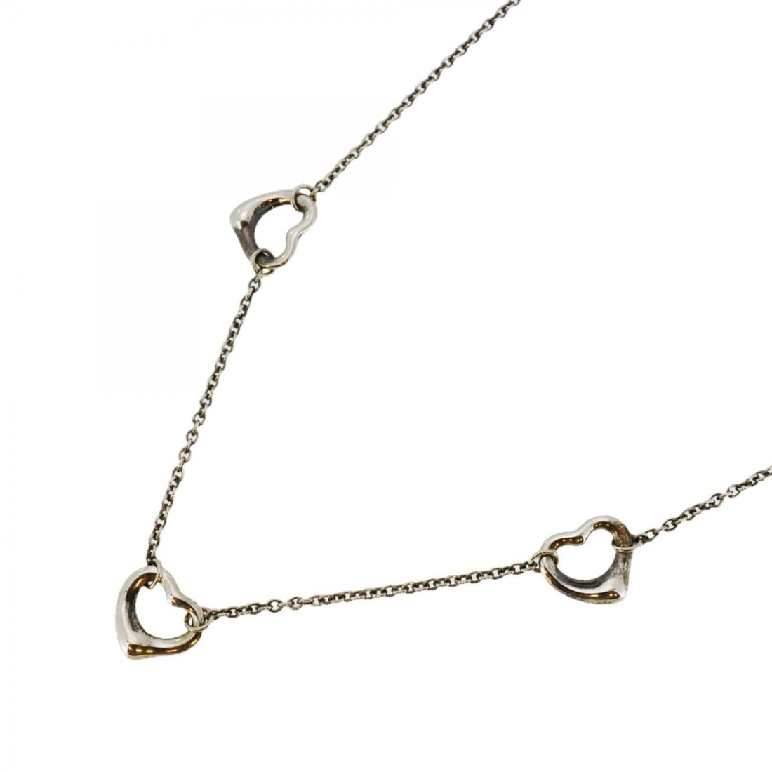 Tiffany necklace, heart, 3-piece, silver 925, for women: --- Catalog ---Category: SizeNeck Circumference: 41 cm / 16.14''Category: DesignGender: WomenMaterial: Silver 925Necklace Type: NecklaceCategory: GeneralBrand: Tiffany--- Item List ---Section: Conditi