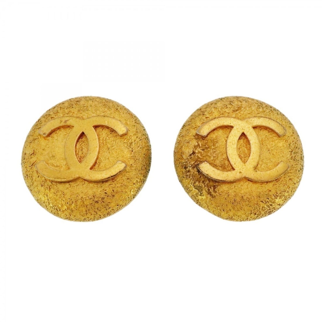 Chanel Coco Mark Circle Earrings, GP Plated Gold for Women (1 of 10)