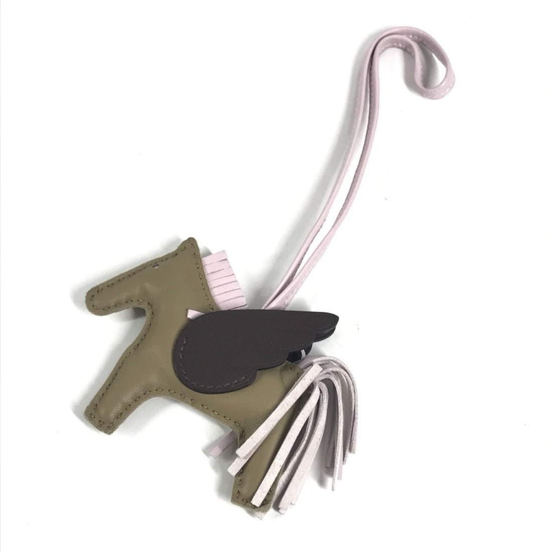 HERMES Cheval Rodeo Pegasus PM Horse Keychain, Bag Charm, Anjo Miro, Men's and Women's, Beige Marfa,: --- Catalog ---Category: PackNumber in Pack: 1Category: DesignType: KeyringColor: Beige, MochaGender: Men,Women,UnisexMaterial: Agneau MiloPattern (Charm): AnimalCategory: GeneralBrand: HermesCountry